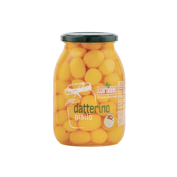 Tomates Datterino jaune en eau 1 kg net et 620 gr égoutté